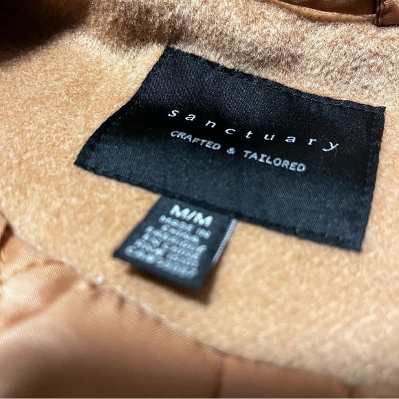 SOLD - NWT SANCTUARY wool blend Shacket Camel colour medium - Picture 9 of 11